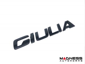 Alfa Romeo Giulia Emblem - Nero Edizione - Rear Alfa Romeo Giulia Emblem - Nero Edizione - Rear